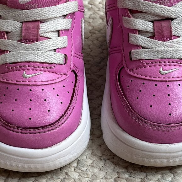 Nike Air Force 1 Toddler Baby Girl Size 5C Pink AF1 Sneakers Shoes FN0236-600 - Picture 5 of 11